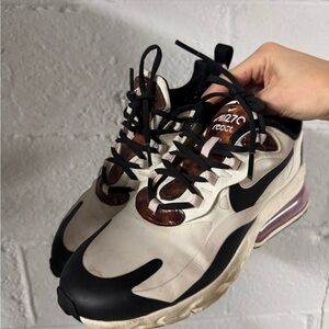 Nike Air Max 270 React Cream and Black Sneakers